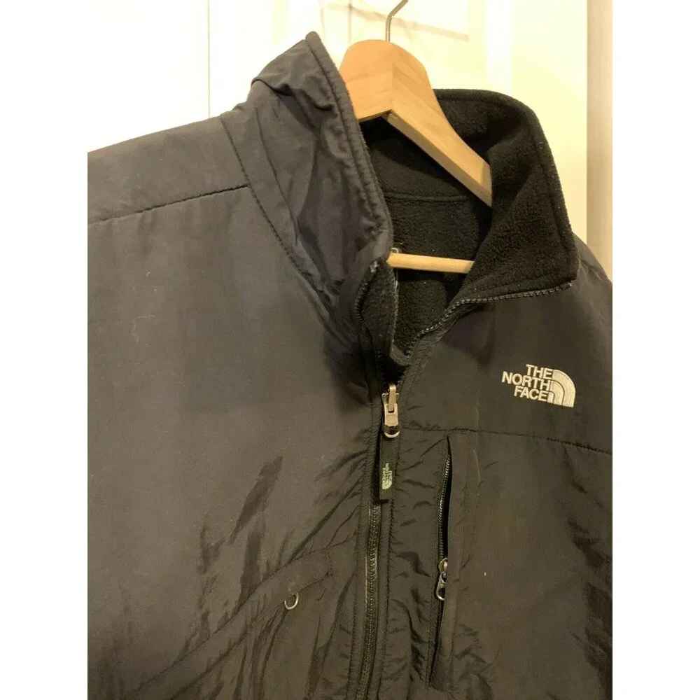 THE‎ NORTH FACE BLACK DENALI FLEECE JACKET MENS SZ LARGE